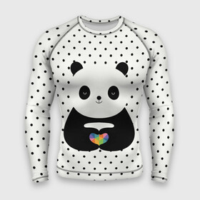 Мужской рашгард 3D с принтом Любовь панды ,  |  | Тематика изображения на принте: animal | bear | beast | forest | heart | love | nature | panda | животное | зверь | лес | любовь | медведь | панда | природа | сердце | страсть