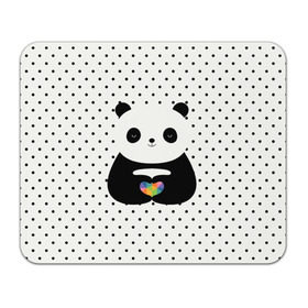 Коврик прямоугольный с принтом Любовь панды , натуральный каучук | размер 230 х 185 мм; запечатка лицевой стороны | animal | bear | beast | forest | heart | love | nature | panda | животное | зверь | лес | любовь | медведь | панда | природа | сердце | страсть