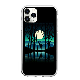 Чехол для iPhone 11 Pro матовый с принтом Ночная природа , Силикон |  | forest | lake | moon | nature | night | star | wood | звезды | лес | луна | ночь | озеро | природа