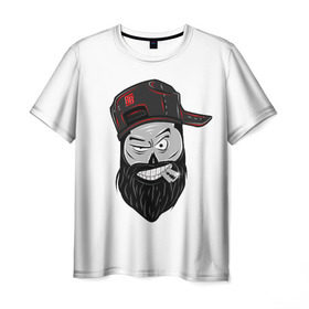 Мужская футболка 3D с принтом БЛЭКБАРБЕР , 100% полиэфир | прямой крой, круглый вырез горловины, длина до линии бедер | barber | blackbarbers | барбер | блэкбарбер | борода | кепка | лезвие | снэпбэк