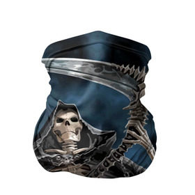 Бандана-труба 3D с принтом Скелетон , 100% полиэстер, ткань с особыми свойствами — Activecool | плотность 150‒180 г/м2; хорошо тянется, но сохраняет форму | death | skeleton | skull | капюшон | коса | скелет | череп