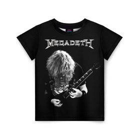 Детская футболка 3D с принтом Dave Mustaine , 100% гипоаллергенный полиэфир | прямой крой, круглый вырез горловины, длина до линии бедер, чуть спущенное плечо, ткань немного тянется | Тематика изображения на принте: dave | megadeth | metal | mustaine | rattlehead | rock | thrash | vic | дейв | мастейн | мегадет | метал | рок | треш