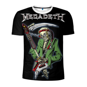 Мужская футболка 3D спортивная с принтом Megadeth , 100% полиэстер с улучшенными характеристиками | приталенный силуэт, круглая горловина, широкие плечи, сужается к линии бедра | Тематика изображения на принте: 