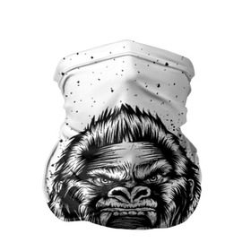 Бандана-труба 3D с принтом Рык гориллы , 100% полиэстер, ткань с особыми свойствами — Activecool | плотность 150‒180 г/м2; хорошо тянется, но сохраняет форму | Тематика изображения на принте: animal | beast | gorilla | head | monkey | nature | rage | roar | голова | горилла | жиивотное | зверь | обезьяна | природа | рык | ярость