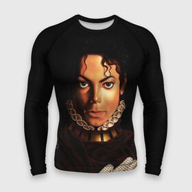 Мужской рашгард 3D с принтом Король Майкл Джексон ,  |  | Тематика изображения на принте: king | michael jackson | pop music | король | майкл | музыка | перчатка | поп музыка