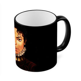 Кружка 3D с принтом Король Майкл Джексон , керамика | ёмкость 330 мл | king | michael jackson | pop music | король | майкл | музыка | перчатка | поп музыка