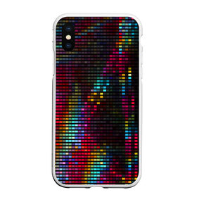 Чехол для iPhone XS Max матовый с принтом neon-abstract , Силикон | Область печати: задняя сторона чехла, без боковых панелей | пиксельный