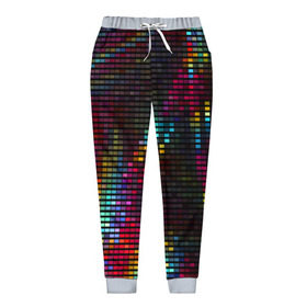 Женские брюки 3D с принтом neon-abstract , полиэстер 100% | прямой крой, два кармана без застежек по бокам, с мягкой трикотажной резинкой на поясе и по низу штанин. В поясе для дополнительного комфорта — широкие завязки | пиксельный