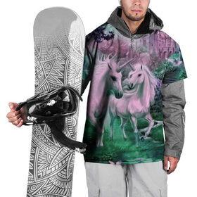 Накидка на куртку 3D с принтом Единорог , 100% полиэстер |  | Тематика изображения на принте: единорог | лошадь | сказка | фантастика