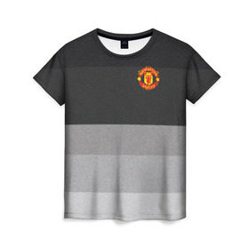 Женская футболка 3D с принтом Manchester United - Noise (Шум) , 100% полиэфир ( синтетическое хлопкоподобное полотно) | прямой крой, круглый вырез горловины, длина до линии бедер | manchester united | манчестер юнайтед | футбол