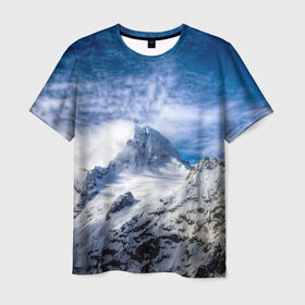 Мужская футболка 3D с принтом Горы , 100% полиэфир | прямой крой, круглый вырез горловины, длина до линии бедер | пейзаж