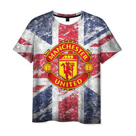 Мужская футболка 3D с принтом British Manchester United , 100% полиэфир | прямой крой, круглый вырез горловины, длина до линии бедер | british | manchester united | mu | игра | манчестер | манчестер юнайтед | мю | флаг британии | футбол | эмблема мю