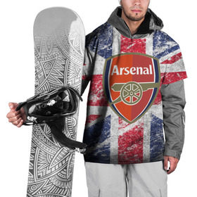 Накидка на куртку 3D с принтом British Arsenal , 100% полиэстер |  | Тематика изображения на принте: арсена | британский флаг | эмблема