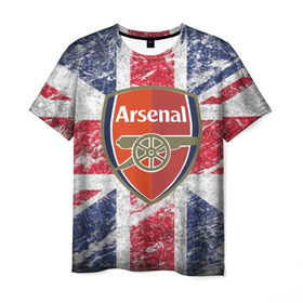 Мужская футболка 3D с принтом British Arsenal , 100% полиэфир | прямой крой, круглый вырез горловины, длина до линии бедер | арсена | британский флаг | эмблема