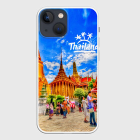 Чехол для iPhone 13 mini с принтом Таиланд ,  |  | architecture | bangkok | clouds | landmark | people | sky | temple of the emerald buddha | thailand | tourism | архитектура | бангкок | достопримечательность | люди | небо | облака | таиланд | туризм | храм изумрудного будды