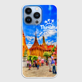 Чехол для iPhone 13 Pro с принтом Таиланд ,  |  | architecture | bangkok | clouds | landmark | people | sky | temple of the emerald buddha | thailand | tourism | архитектура | бангкок | достопримечательность | люди | небо | облака | таиланд | туризм | храм изумрудного будды