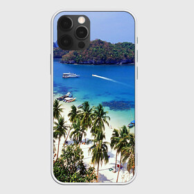 Чехол для iPhone 12 Pro Max с принтом Таиланд , Силикон |  | Тематика изображения на принте: beach | clouds | islands | palm trees | people | sand | sea | ships | sky | thailand | tourism | корабли | люди | море | небо | облака | острова | пальмы | песок | пляж | таиланд | туризм