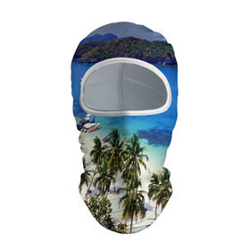 Балаклава 3D с принтом Таиланд , 100% полиэстер, ткань с особыми свойствами — Activecool | плотность 150–180 г/м2; хорошо тянется, но при этом сохраняет форму. Закрывает шею, вокруг отверстия для глаз кайма. Единый размер | Тематика изображения на принте: beach | clouds | islands | palm trees | people | sand | sea | ships | sky | thailand | tourism | корабли | люди | море | небо | облака | острова | пальмы | песок | пляж | таиланд | туризм