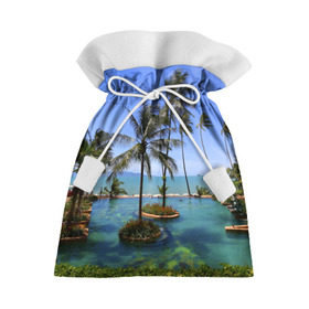 Подарочный 3D мешок с принтом Таиланд , 100% полиэстер | Размер: 29*39 см | Тематика изображения на принте: clouds | hiking | sea | sky | swimming pool | thailand | trees | бассейн | море | небо | облака | пальмы | таиланд | туризм