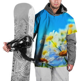 Накидка на куртку 3D с принтом Ромашка полевая , 100% полиэстер |  | flower | лето | поле | полевой цветок | цветочки | цветы