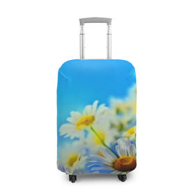 Чехол для чемодана 3D с принтом Ромашка полевая , 86% полиэфир, 14% спандекс | двустороннее нанесение принта, прорези для ручек и колес | flower | лето | поле | полевой цветок | цветочки | цветы