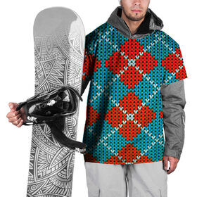 Накидка на куртку 3D с принтом Knitting pattern , 100% полиэстер |  | вязаный | рождество | свитер | текстура
