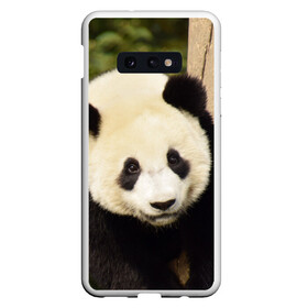 Чехол для Samsung S10E с принтом Панда на дереве , Силикон | Область печати: задняя сторона чехла, без боковых панелей | животные | лес | медведь | медвежонок | панда | природа