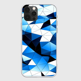 Чехол для iPhone 12 Pro Max с принтом Голубой полигон , Силикон |  | Тематика изображения на принте: абстракция | бумага | геометрия | грани | изгиб | линии | полигоны | полосы | постель | розовый | сочетания | текстура | треугольники