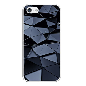Чехол для iPhone 5/5S матовый с принтом Abstract Gray , Силикон | Область печати: задняя сторона чехла, без боковых панелей | абстракция | бумага | геометрия | грани | изгиб | линии | полигоны | полосы | постель | розовый | сочетания | текстура | треугольники