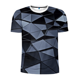 Мужская футболка 3D спортивная с принтом Abstract Gray , 100% полиэстер с улучшенными характеристиками | приталенный силуэт, круглая горловина, широкие плечи, сужается к линии бедра | абстракция | бумага | геометрия | грани | изгиб | линии | полигоны | полосы | постель | розовый | сочетания | текстура | треугольники