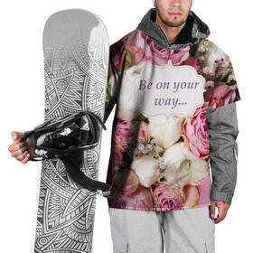 Накидка на куртку 3D с принтом Be on your way , 100% полиэстер |  | Тематика изображения на принте: 8 | девушке | марта | мило | подарок | розы | скрап