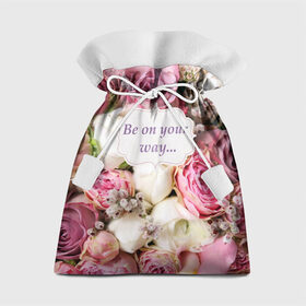 Подарочный 3D мешок с принтом Be on your way , 100% полиэстер | Размер: 29*39 см | 8 | девушке | марта | мило | подарок | розы | скрап