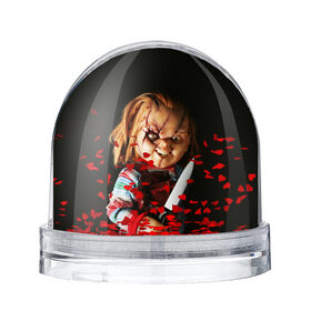 Снежный шар с принтом Чаки , Пластик | Изображение внутри шара печатается на глянцевой фотобумаге с двух сторон | chucky | кино | кровь | кукла | нож | ужасы | чаки