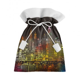 Подарочный 3D мешок с принтом Мегапполис , 100% полиэстер | Размер: 29*39 см | advertising | art | city | drawing | metropolis | night | painting | skyscrapers | город | искусство | картина | мегаполис | ночь | реклама | рисунок