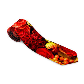 Галстук 3D с принтом Букет цветов , 100% полиэстер | Длина 148 см; Плотность 150-180 г/м2 | Тематика изображения на принте: flower | красные | розы | цветочки | цветы