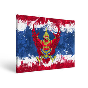 Холст прямоугольный с принтом Таиланд , 100% ПВХ |  | flag | garuda | thailand | гаруда | таиланд | флаг
