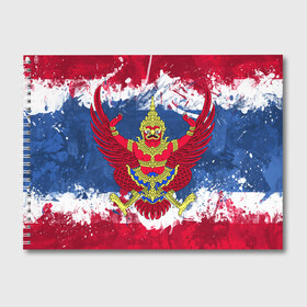 Альбом для рисования с принтом Таиланд , 100% бумага
 | матовая бумага, плотность 200 мг. | flag | garuda | thailand | гаруда | таиланд | флаг