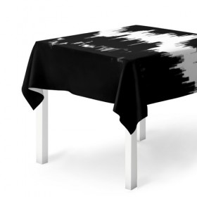 Скатерть 3D с принтом Черно-белый штрих , 100% полиэстер (ткань не мнется и не растягивается) | Размер: 150*150 см | краска | потертость | текстура | черно белый