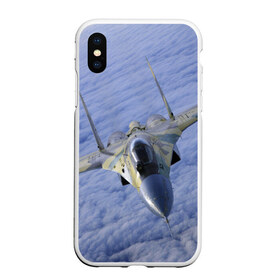 Чехол для iPhone XS Max матовый с принтом Су - 35 , Силикон | Область печати: задняя сторона чехла, без боковых панелей | самолет