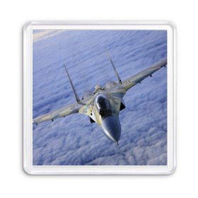 Магнит 55*55 с принтом Су - 35 , Пластик | Размер: 65*65 мм; Размер печати: 55*55 мм | Тематика изображения на принте: самолет