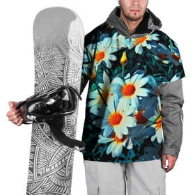 Накидка на куртку 3D с принтом Полевые ромашки , 100% полиэстер |  | flower | лето | полевой цветок | цветочки | цветы