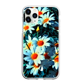 Чехол для iPhone 11 Pro матовый с принтом Полевые ромашки , Силикон |  | flower | лето | полевой цветок | цветочки | цветы