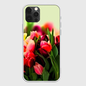 Чехол для iPhone 12 Pro Max с принтом Букет тюльпанов , Силикон |  | Тематика изображения на принте: flower | весна | цветочки | цветы