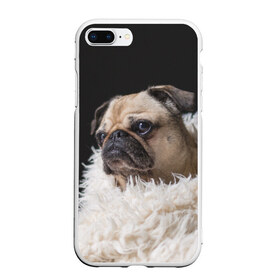 Чехол для iPhone 7Plus/8 Plus матовый с принтом Мопс , Силикон | Область печати: задняя сторона чехла, без боковых панелей | бульдог | мопс | мопсик | мопсы | пес | песик | песики | собака | собаки | собачка