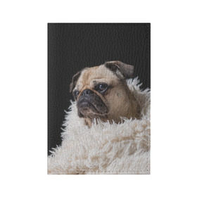 Обложка для паспорта матовая кожа с принтом Мопс , натуральная матовая кожа | размер 19,3 х 13,7 см; прозрачные пластиковые крепления | бульдог | мопс | мопсик | мопсы | пес | песик | песики | собака | собаки | собачка