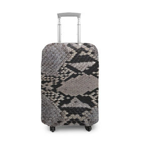 Чехол для чемодана 3D с принтом Камуфляж змеиная кожа , 86% полиэфир, 14% спандекс | двустороннее нанесение принта, прорези для ручек и колес | Тематика изображения на принте: змея | кожа