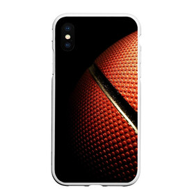 Чехол для iPhone XS Max матовый с принтом Баскетбольный мяч , Силикон | Область печати: задняя сторона чехла, без боковых панелей | Тематика изображения на принте: баскетбол | мяч | оранжевый | спорт | стритбол