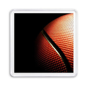 Магнит 55*55 с принтом Баскетбольный мяч , Пластик | Размер: 65*65 мм; Размер печати: 55*55 мм | баскетбол | мяч | оранжевый | спорт | стритбол