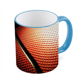 Кружка 3D с принтом Баскетбольный мяч , керамика | ёмкость 330 мл | Тематика изображения на принте: баскетбол | мяч | оранжевый | спорт | стритбол