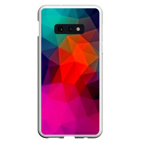 Чехол для Samsung S10E с принтом Abstraction , Силикон | Область печати: задняя сторона чехла, без боковых панелей | абстракция | бумага | геометрия | грани | изгиб | линии | оптические | полигоны | полосы | постель | розовый | сочетания | текстура | треугольники